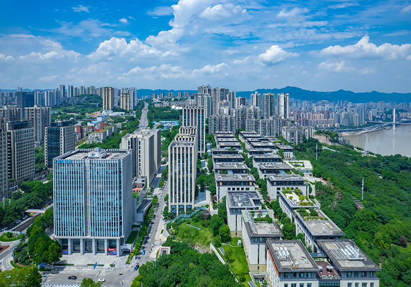 2023年8月4日，重慶，區(qū)塊鏈數(shù)字經(jīng)濟(jì)產(chǎn)業(yè)園。